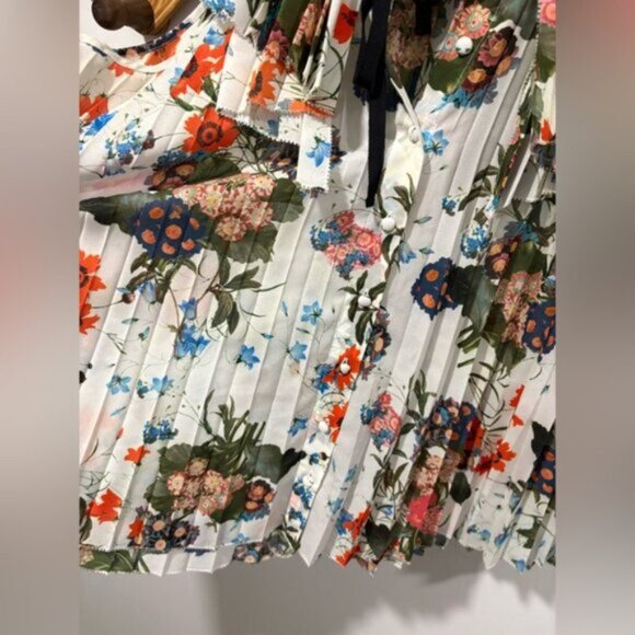 Erdem x H&M pleated floral print sleeveless blouse top - Picture 5 of 10